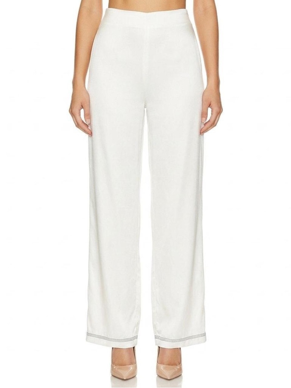 bec + bridge Tillie Cream Wide-Leg High-Rise Pants